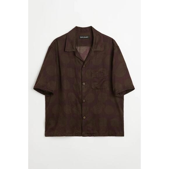 Our Legacy HEUSEN SHIRT SHORTSLEEVE 400 USD Dotted Print Cotton Silk size 48 - Picture 1 of 6